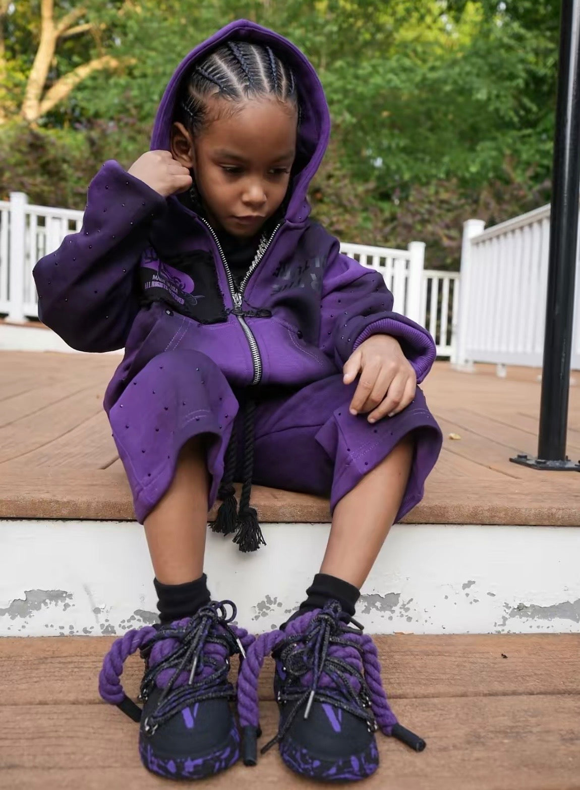 VIOLET CAPRI SET