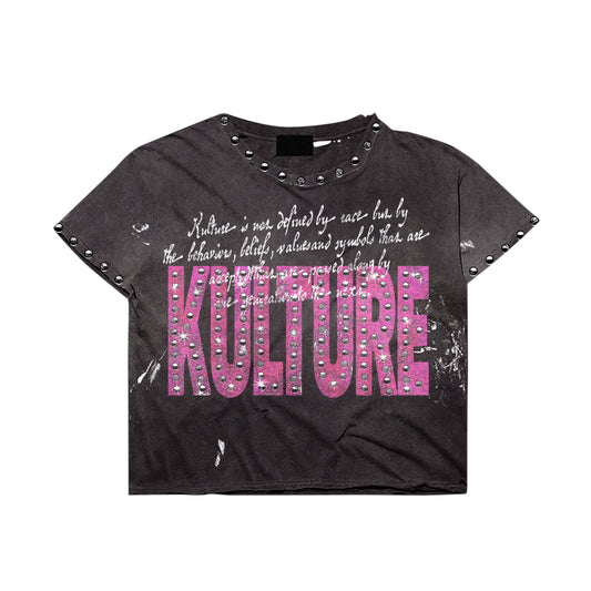 PREORDER STUDDED PINK TEE